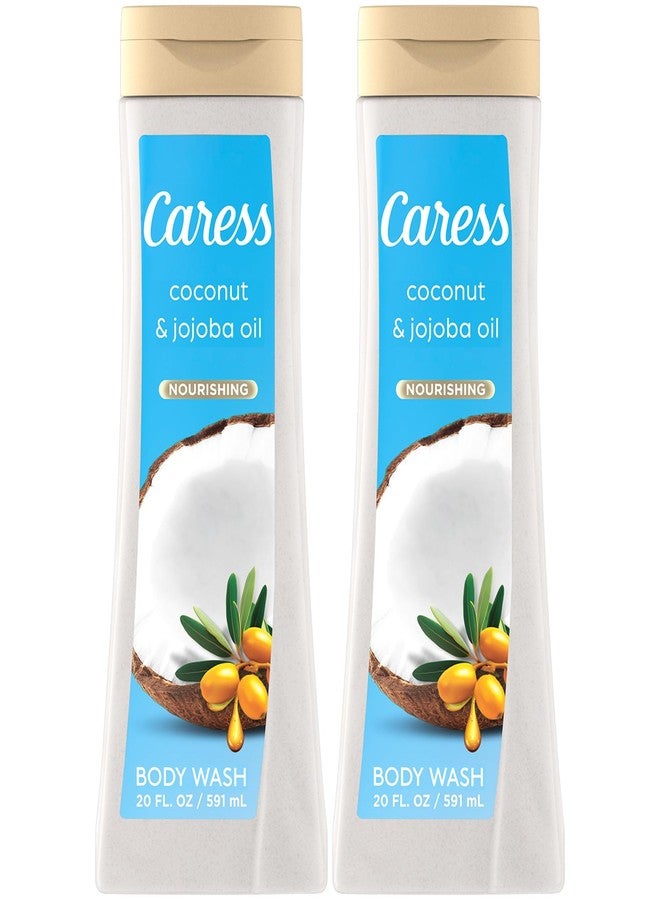 Caress Body Wash, Nourishing Coconut & Jojoba Oil 2-Pack – Bath & Shower Essentials for Soft, Smooth Skin, 20 Oz Ea - Image 1